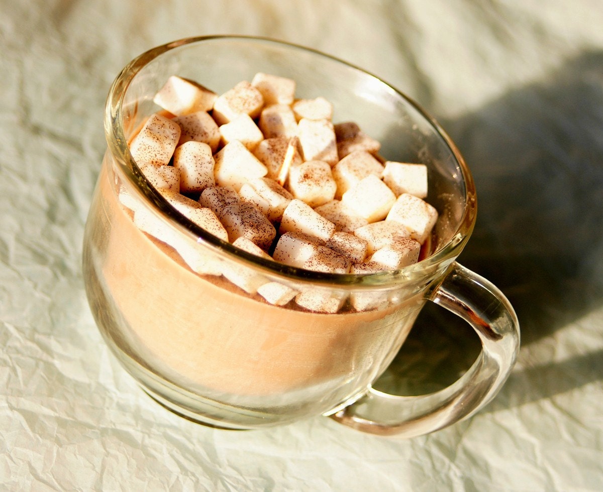 Soy Candle Hot Cocoa and Toasted Marshmallow One Handmade 12 Ounce, Two Wick, Candle In Mug Candles & Lights Holidays  Housewares