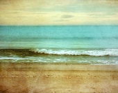 Beach I - 8x10 Art Print.  Landscape photography. Beach art with a cool blue ocean, sandy beaches and calming skies. - donnageissler