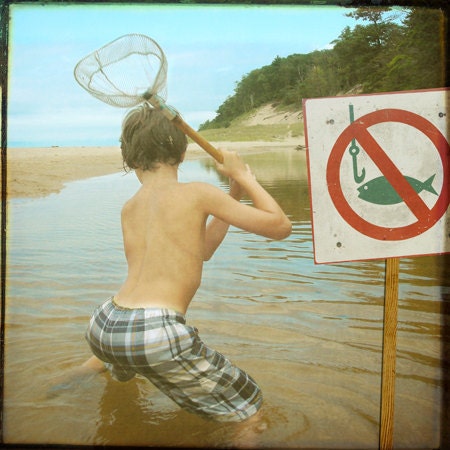 No Fishing - Art Print 8x8