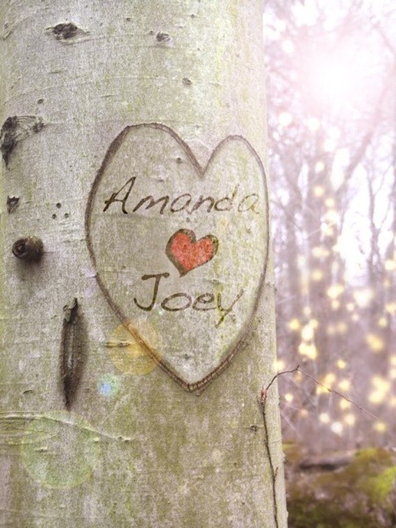 Personalized Gift  - 8x10 Print - Tree photography. A wonderful valentine, wedding, engagement or anniversary gift.