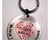 Custom hand stamped key chain