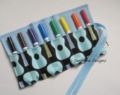 Crayon Roll....Groovy Guitar (holds 8)