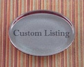 CUSTOM LISTING - Reserved for Amit Lakhani - 5 Pairs of Custom Imprint Shadow Monogram Round Glass Cuff Links