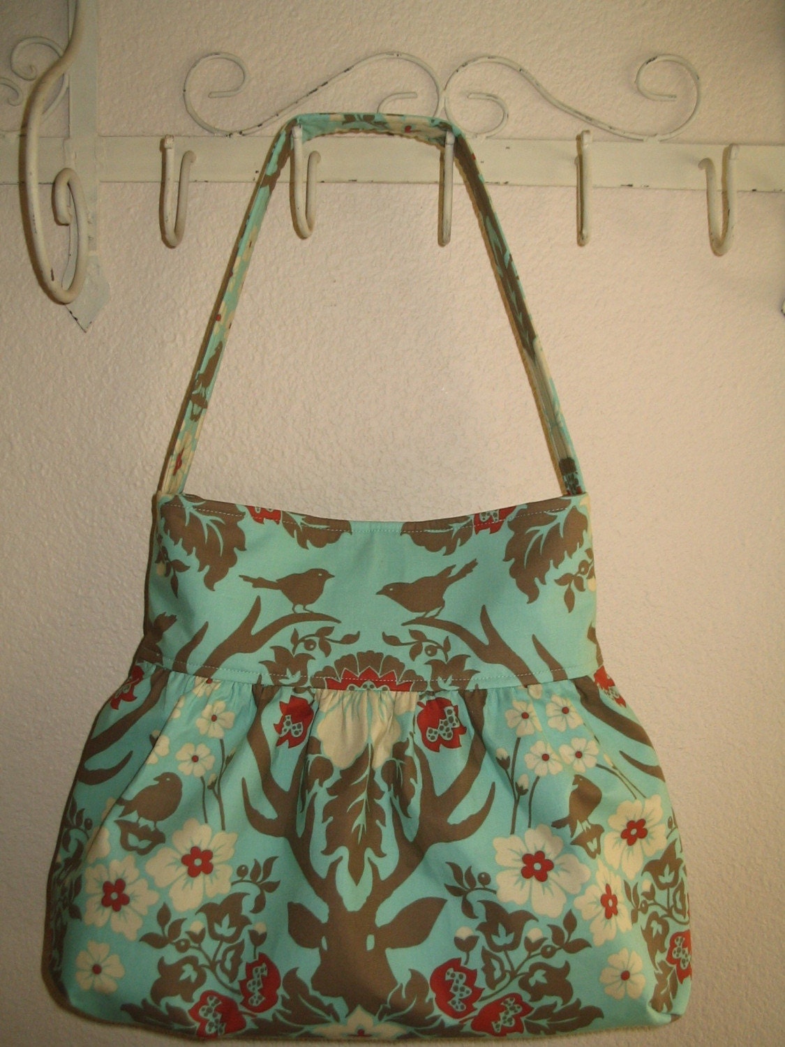 Gathered Shoulder Hobo Bag Joel Dewberry Deer Valley Celedon