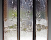 Stained Glass Room Divider, Contemporary - Handcrafted OOAK - Rain