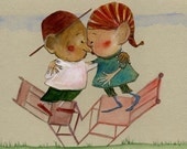 When Love Is Like A Little Miracle 8 x 10 matted water color giclee fine art print watercolor illustration painting