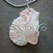 Pink Sea Glass Necklace - Seashell Butterfly Wings Beach Seaglass
