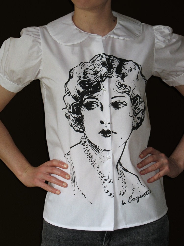 Clara Bow school girl blouse - 40% OFF