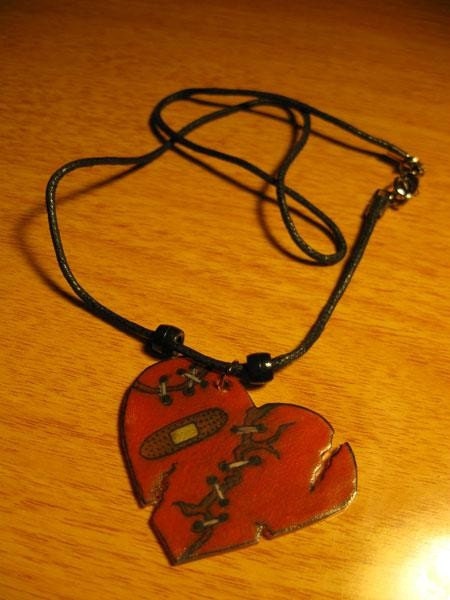 Patched Heart Necklace