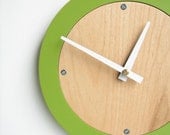 apple green modern wall clock - uncommon