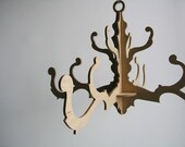wedding decoration fancy chandelier in natural birch
