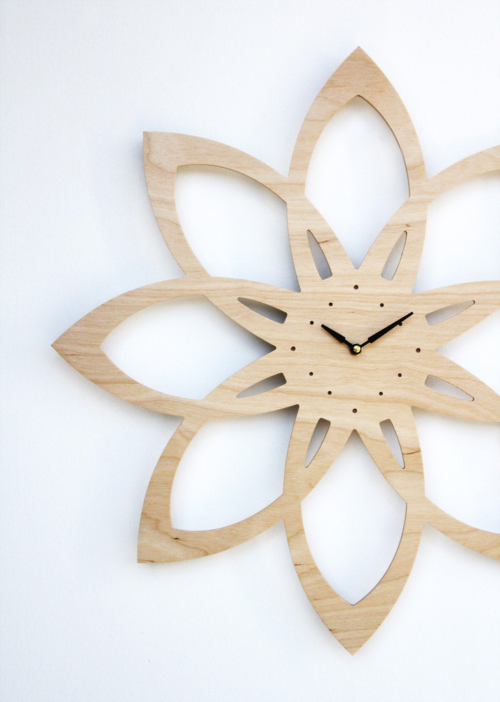 mid century modern inspired sunburst clock