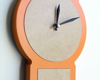 tangerine modern colonial wall clock