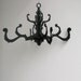 fancy chandelier in black