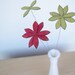 spring flowers for mother's day, set of NINE - choose from aqua, tangerine, red, chartreuse