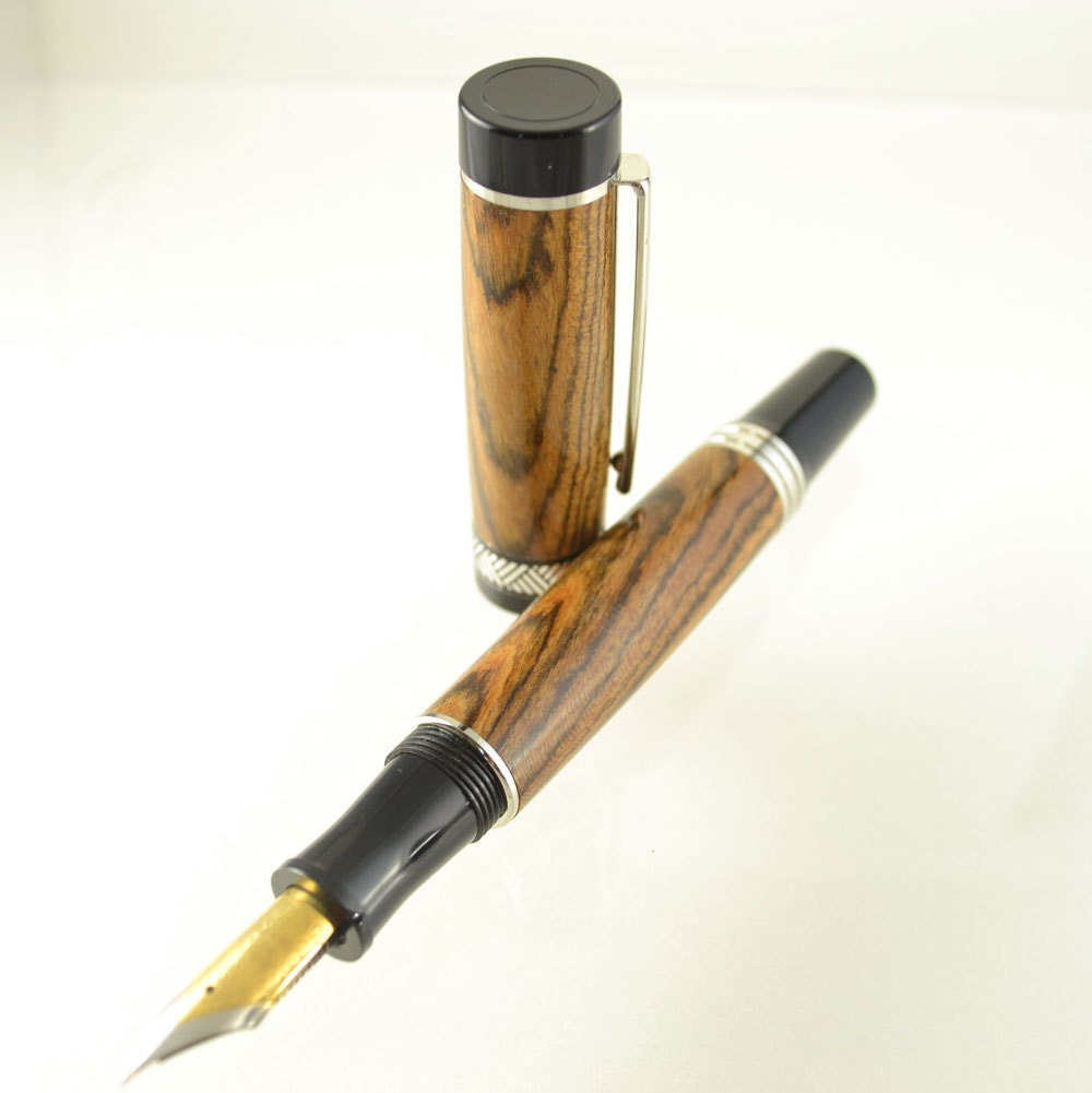 Bacote Wood Fountain Pen - Handcrafted Wooden Fountain Pen