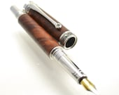 Red Malle Burl Majestic Jr Fountain Pen - Handcrafted Wood Fountain Pen