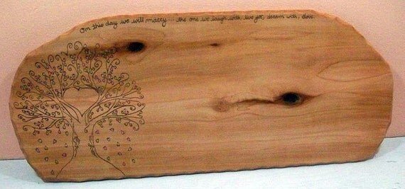 Wood Wedding Guest Book Alternative Large Wedding Heart Tree