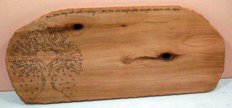 Wood Wedding Guest Book Alternative Large Wedding Heart Tree