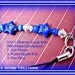 Cell Phone Charm Blue Sparkle Stars for the 4th of July Charm for I-Pod, Zipper Pull and Bags SALE Was 4.25 Now 3.50