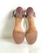 sz 7 vintage 1940s slingback spectator peep toe shoes Mortinique custom made inbrown and white leather