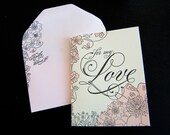 For My Love Letterpress Folded Card