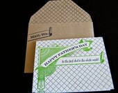 Happy Father's Day Folded Letterpress Card
