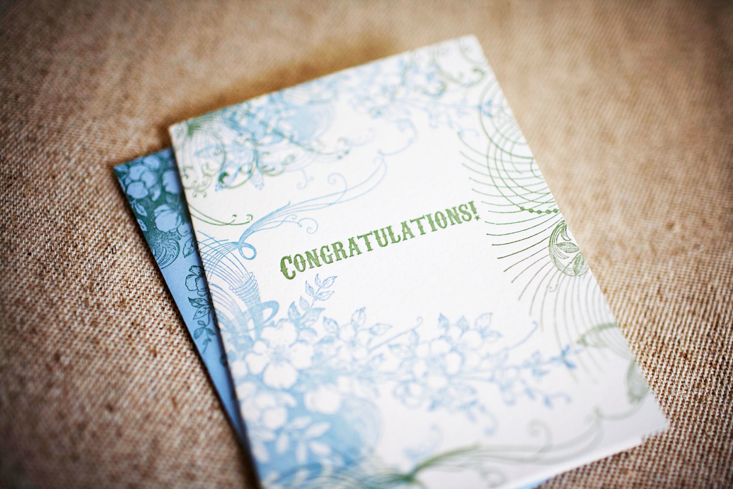 Congratulations Letterpress Greeting Card
