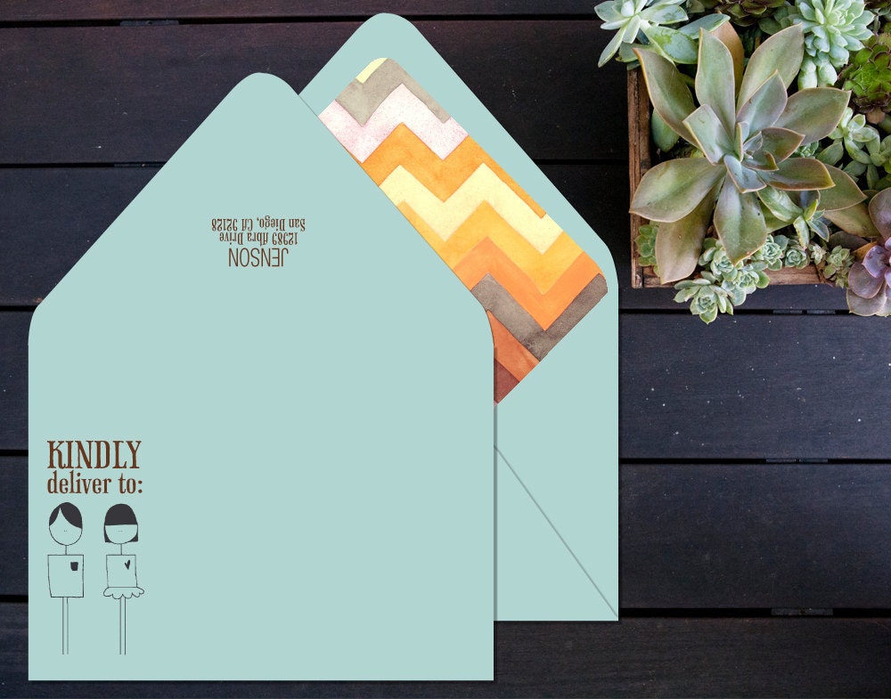 Chevron Custom Wedding Invitation Set (((ETSY EXCLUSIVE)))