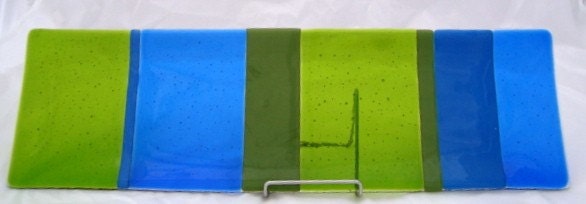 Modsquad Green and Blue Glass Slim Tray