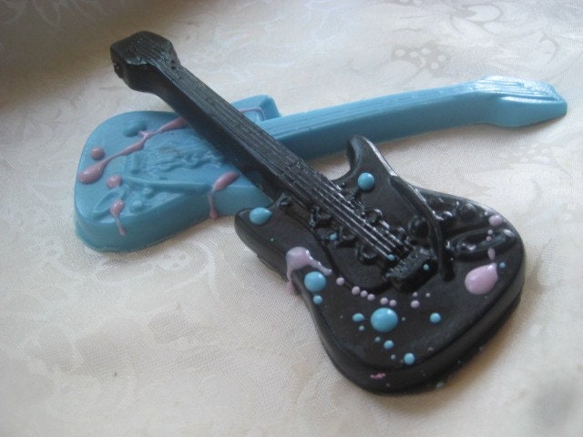 Rock and Roll Star Novelty Guitar Soap - ajsweetsoap