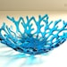 Nectarine Orange Art Glass Ocean Beach Sea Coral Bowl