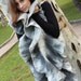Frosty grey felt ruffle scarf