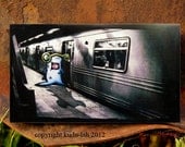 Shark Jr. Runnin' for the Train (9x5 Critter Art)
