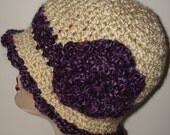 Elegant Edwardian Style Hand Crochet Cloche Flapper Hat