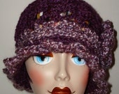 Gorgeous Edwardian Style Hand Crochet Half Shell Stitch Cloche Flapper Hat