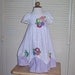 Girls White Eyelet Easter Dress, Spring Dress, Flower Girl Dress, Party Dress w/YoYo & Rick Rack Flowers