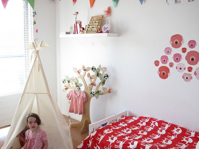 Teepee play tent NO POLES - Plain fabric tent parts only