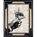 Dictionary print HONEY BEE art print on dictionary book page art print wall decor black white dictionary art print Bee on Finger 2