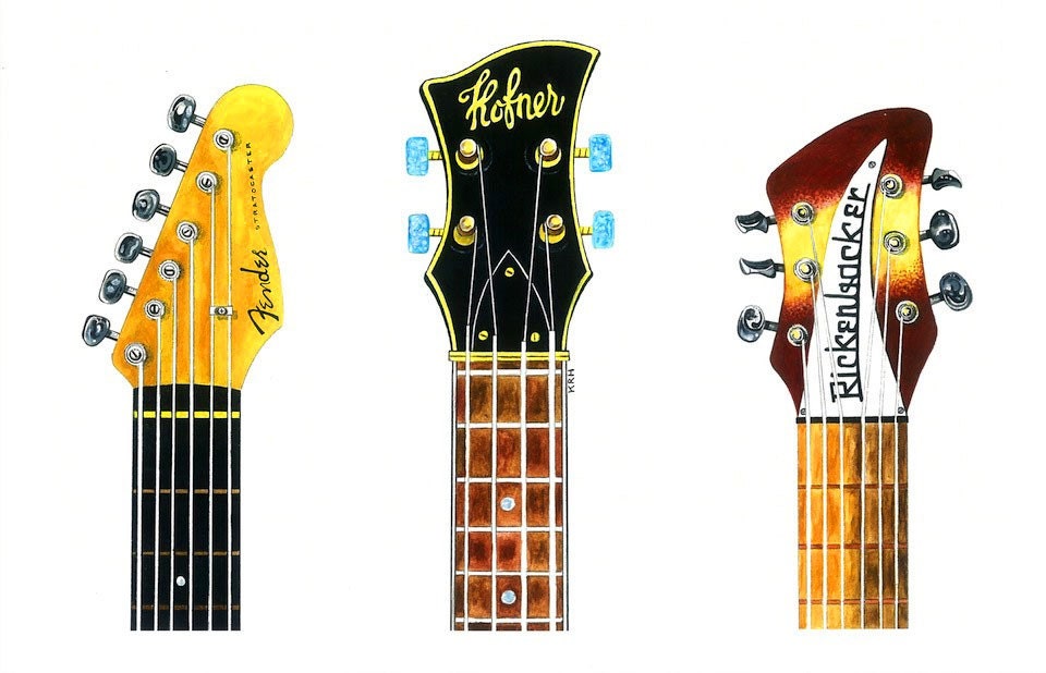 Three Vintage Guitars