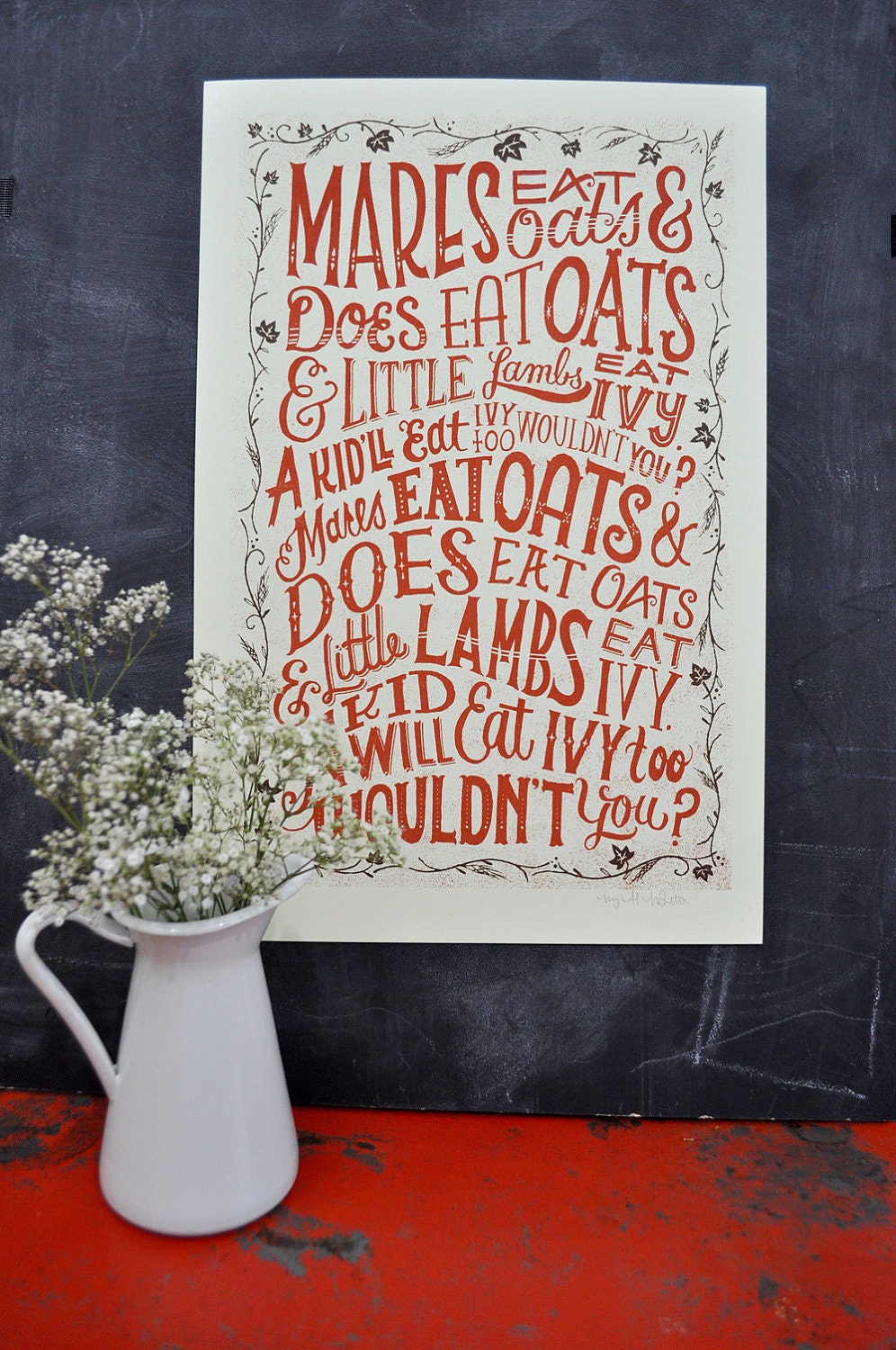 Mares Eat Oats - Silkscreened Poster