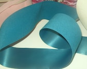 Vintage Velvet Satin Ribbon 2 5/8" Crafts Supply Gift Wrap Bow TEAL 1 indoor outdoor 25 yards