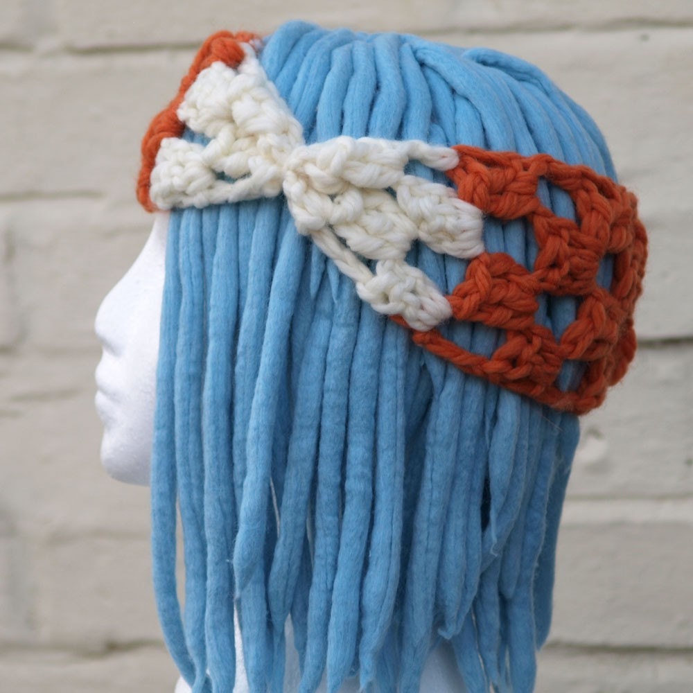 CLEARANCE SALE Peaches and cream crochet headband