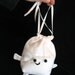 Adipose Dice Bag / wristlet purse drawstring pouch -happy white monster- DnD Magic cards for Doctor Who fans- The Fat Just Walks Away