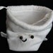 Adipose Dice Bag / wristlet purse drawstring pouch -happy white monster- DnD Magic cards for Doctor Who fans- The Fat Just Walks Away