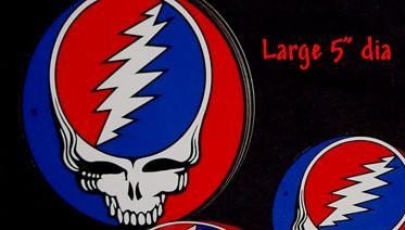 GRATEFUL DEAD Large Size Steal Your Face High Gloss Acrylic Stickers VINTAGE