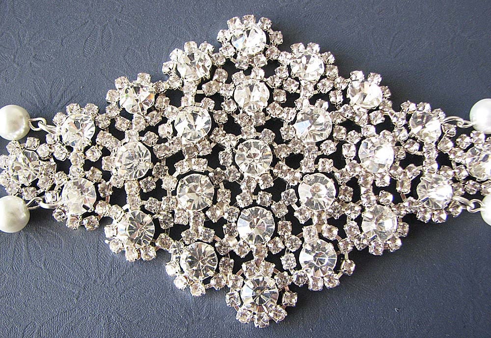 Wedding Jewelry Bridal Cuff Bracelet Statement Bridal Jewelry Crystal Wedding Bracelet