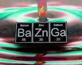 Bazinga.....BaZnGa .. periodic table inspired  brooch.. with pin clasp