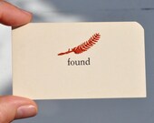 found - hand embroidered vintage card
