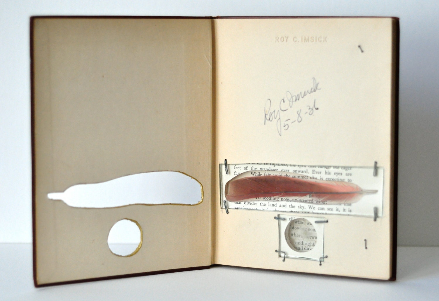 vagabond songs - book sculpture